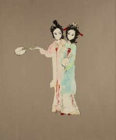Pei Wang Portrait Original Oil On Canvas "Opera Character Seriees IV"