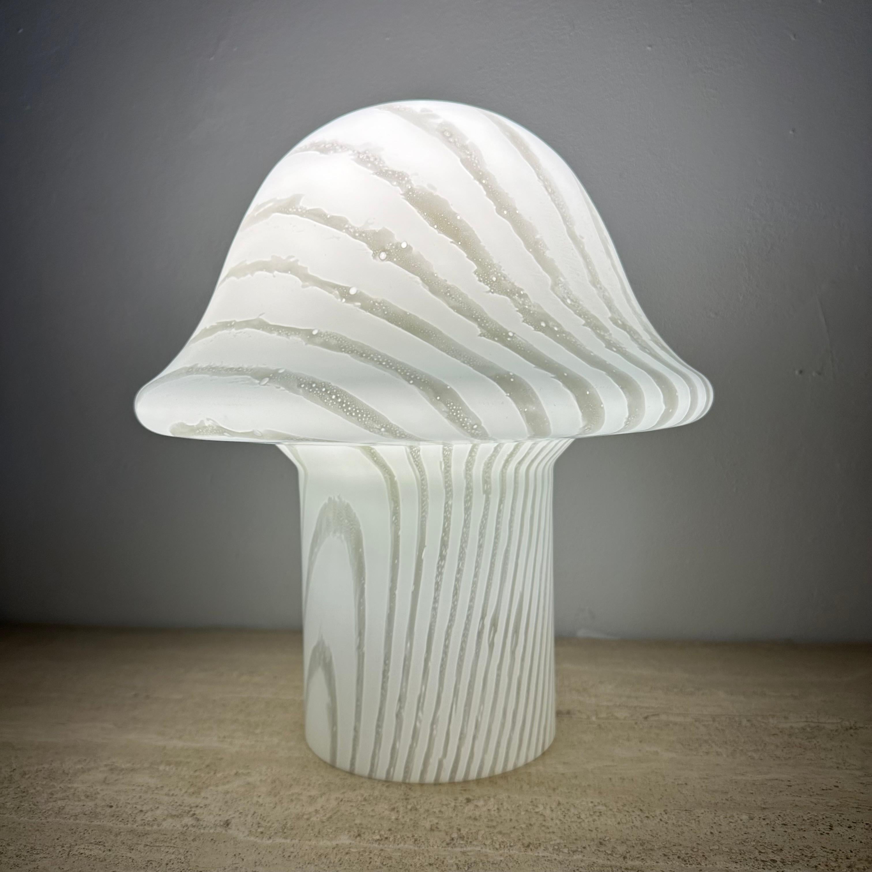 Peil & Putzer Mushroom Zebra table lamp , 1970’s For Sale 3