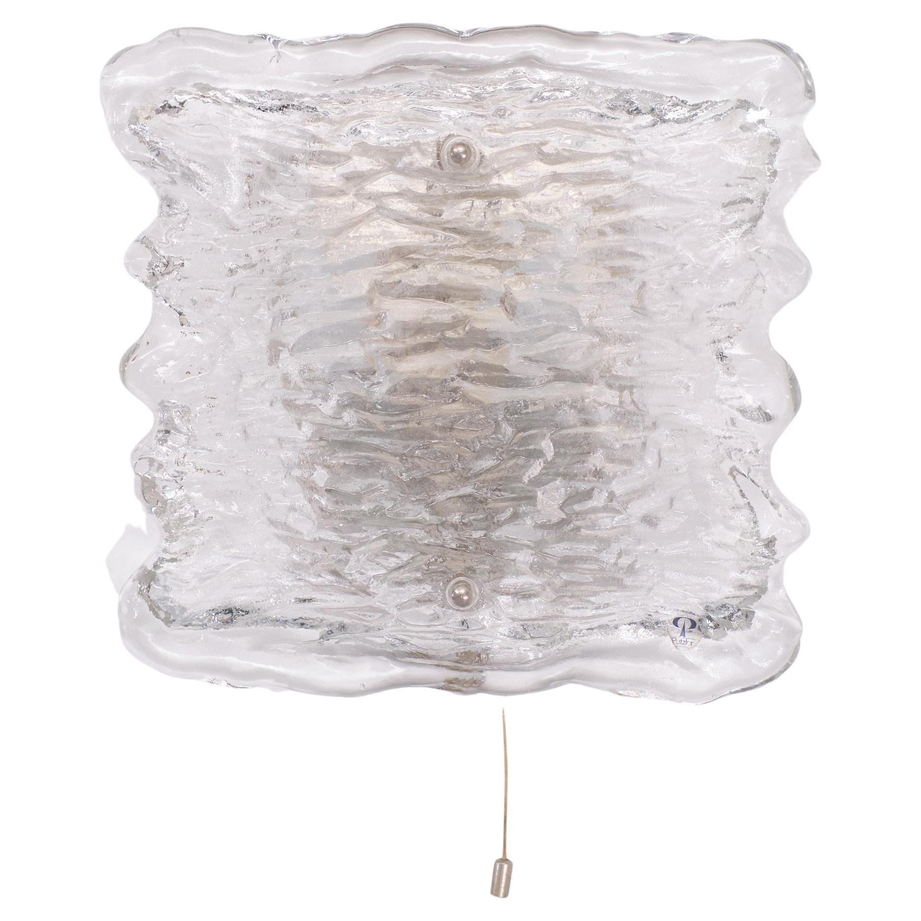 Peil & Putzler Chrystal Glass Shade, 1960s, Germany For Sale