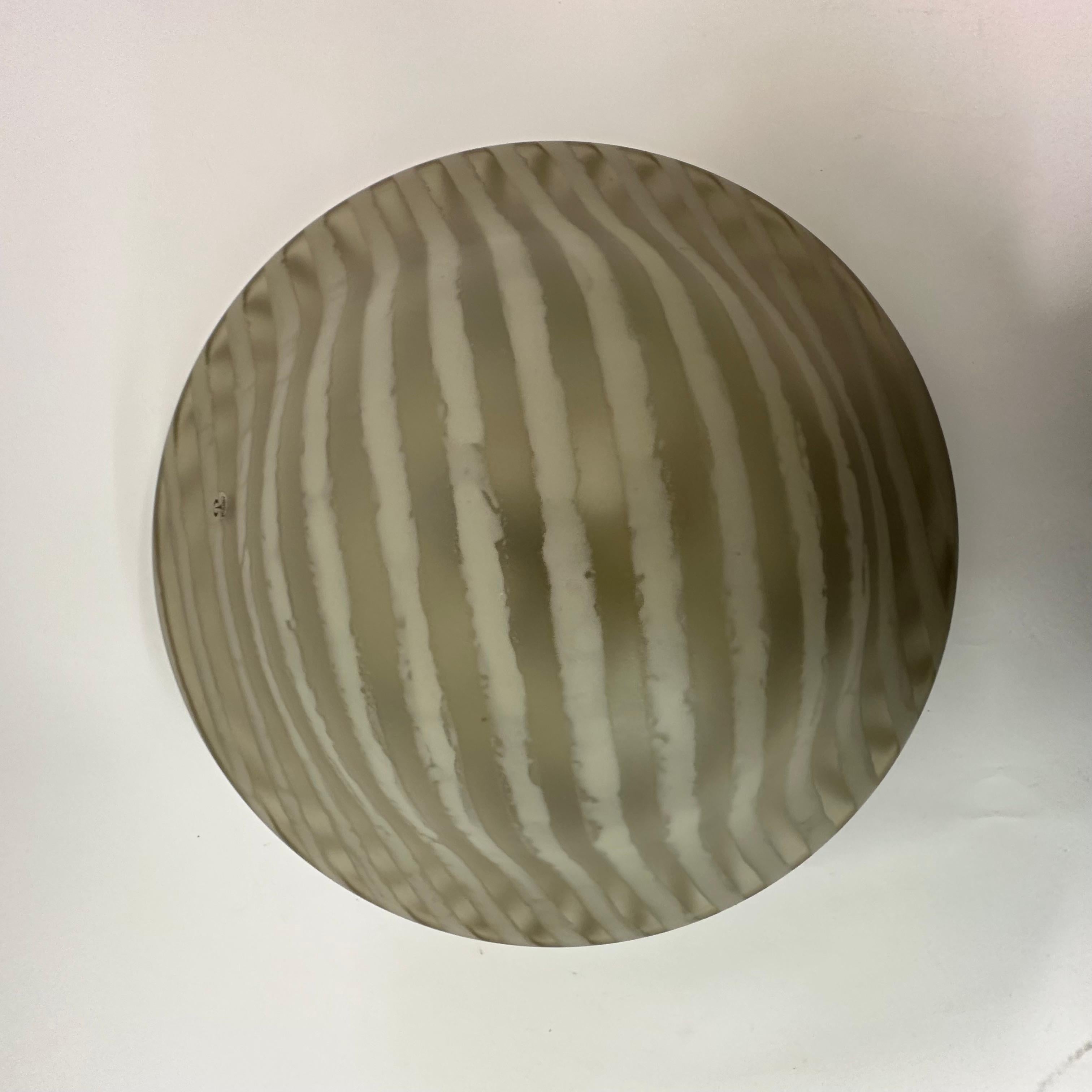 Peil & Putzler glass flush mount / wall lamp 'Zebra' , 1970's Germany For Sale 13