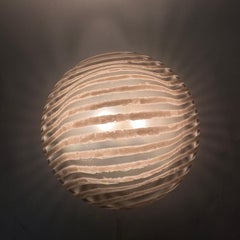 Peil & Putzler glass flush mount / wall lamp 'Zebra' , 1970's Germany