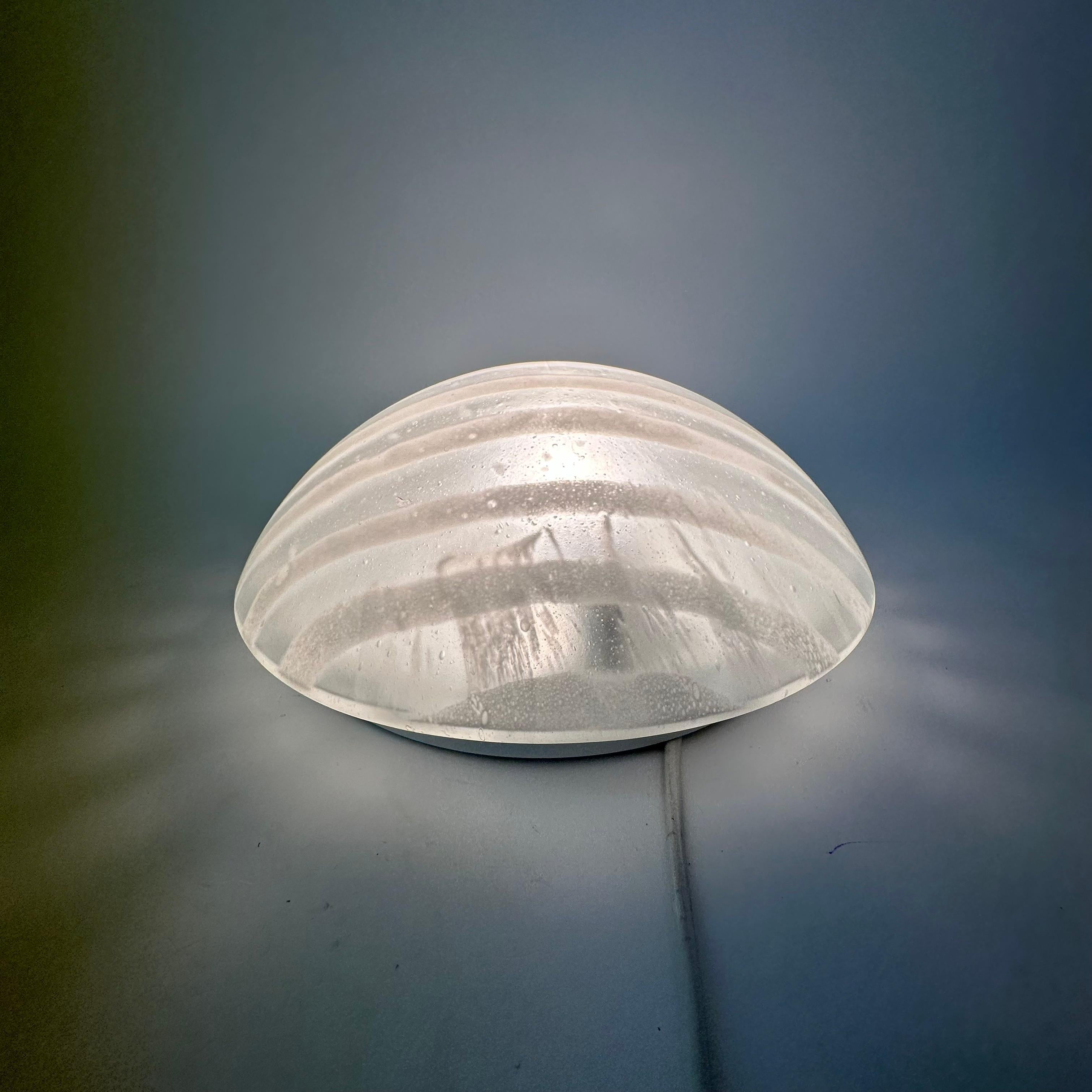 Late 20th Century Peil & Putzler glass flush mount / wall lamp ‘zebra’ , 1970s Germany For Sale