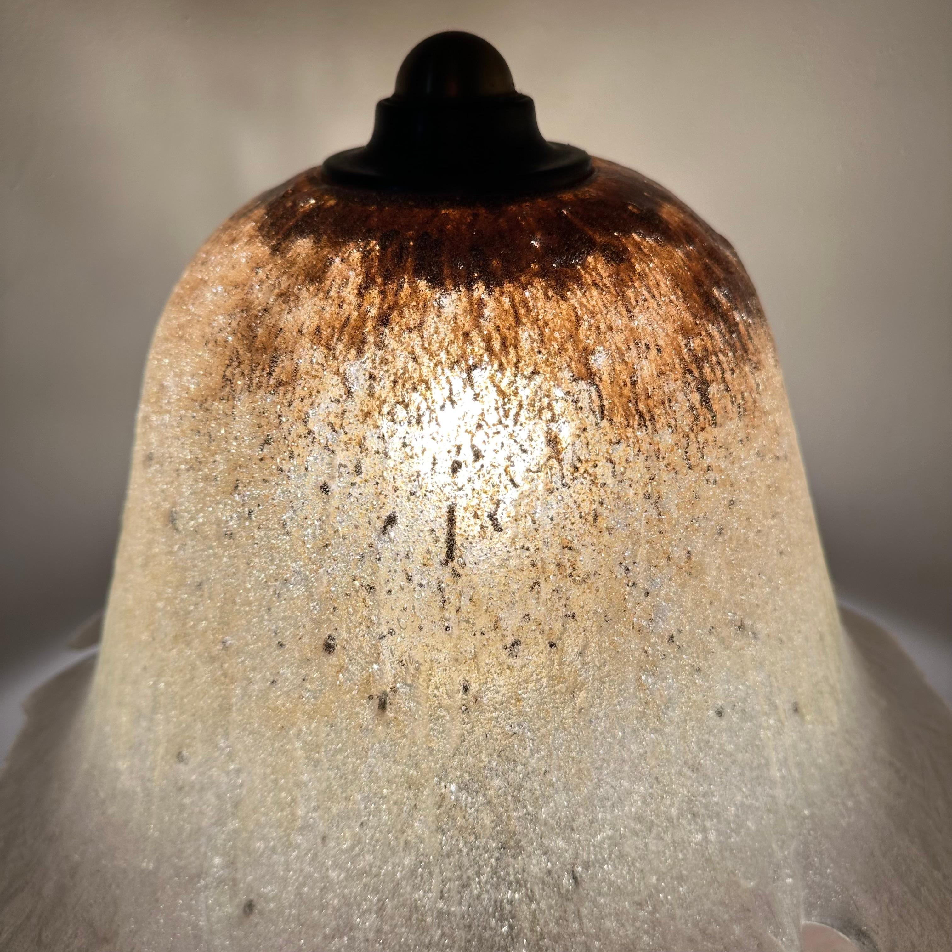 Lampe de table en verre Peil & Putzler avec base en laiton, 1970 en vente 9
