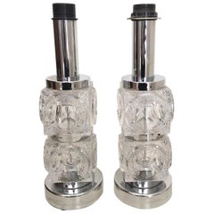 Vintage Peil & Putzler Stacked Glass Ice Cubes Lamp Foot