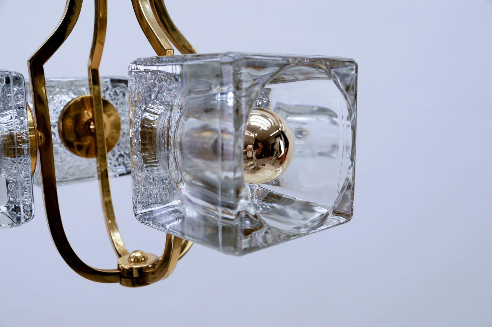 Lámparas de techo Peill & Putzler Glass Cube, Años 60, Alemania mediados del siglo XX en venta