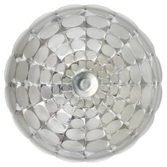 Peill & Putzer – Große runde Op-Art-Glaswandleuchte, Wandlampe, bündig montiert, 1970er Jahre