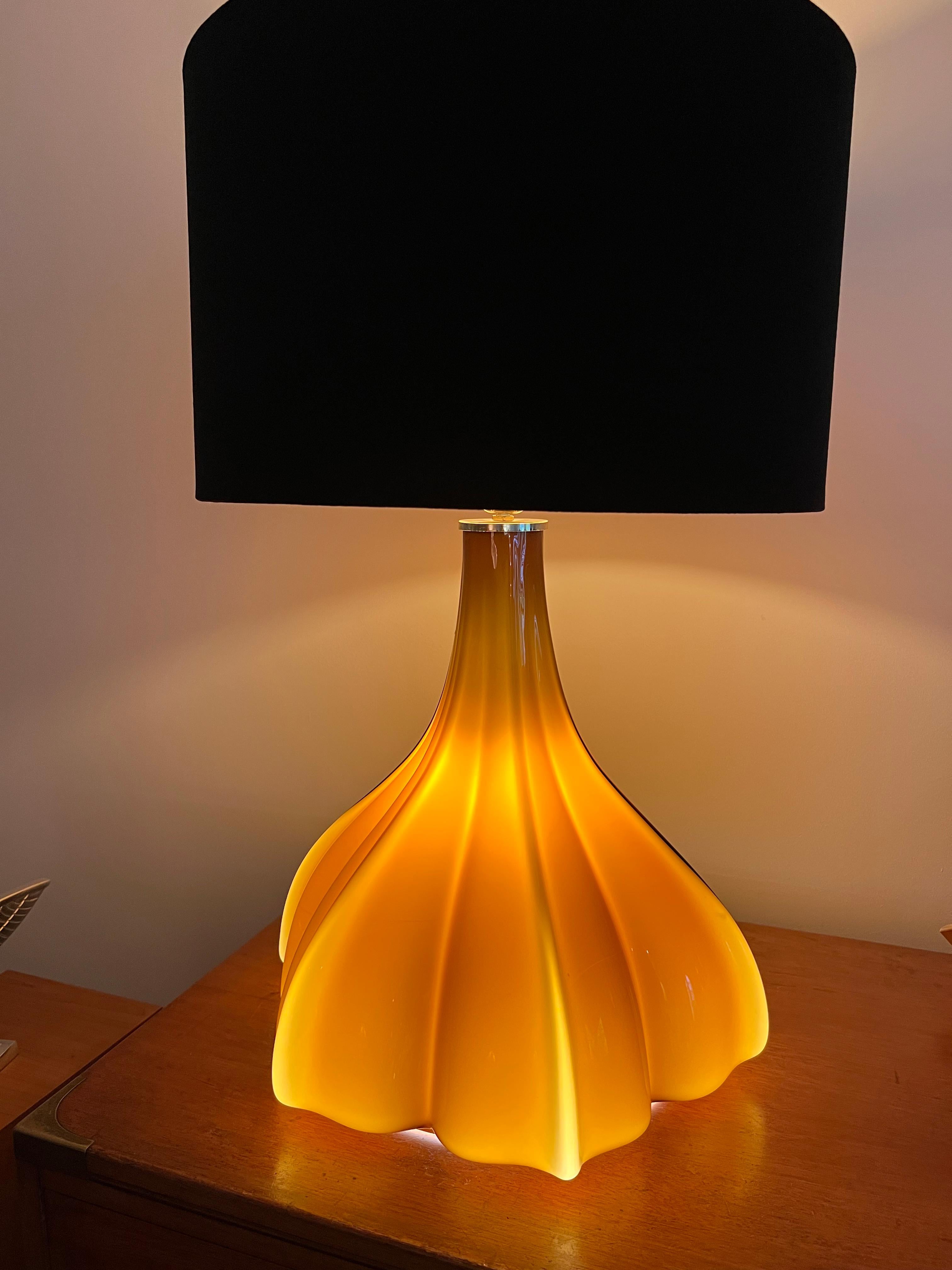 Murano Glass Peill & Putzler 1970s pair of Murano Table Lamps