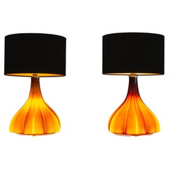 Used Peill & Putzler 1970s pair of Murano Table Lamps