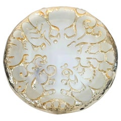 Peill & Putzler Amber Glass Flush Mount Textured Design Mystical Characters