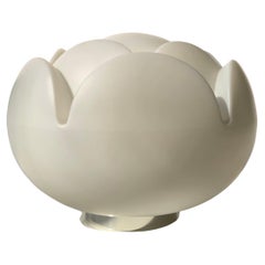 Peill + Putzler "Artichoke" White Opaline Glass Table Lamp, Germany, 1970s
