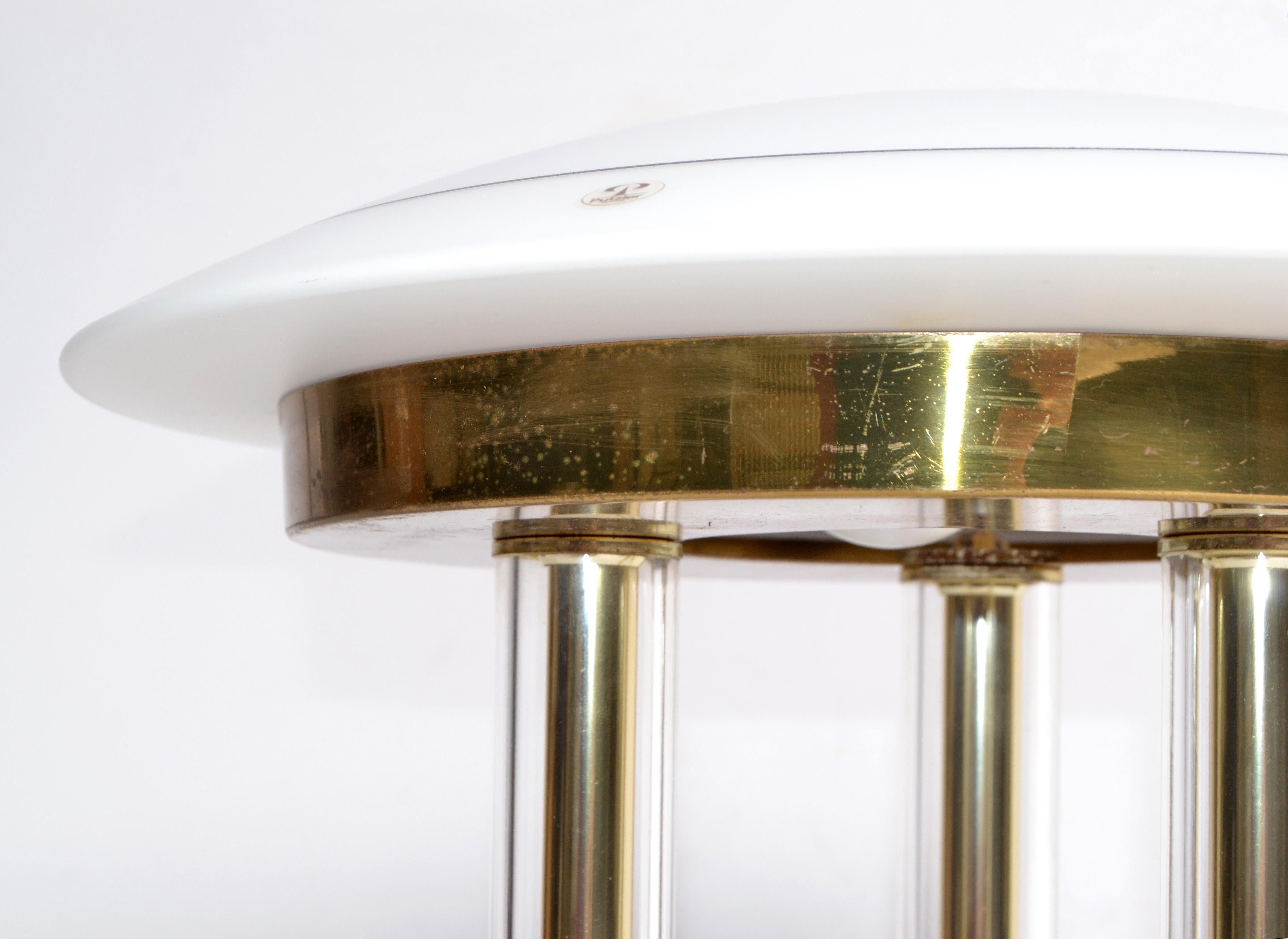 Peill & Putzler Brass, Lucite and Blown Glass Table Lamp Space Age 1970s Germany For Sale 7
