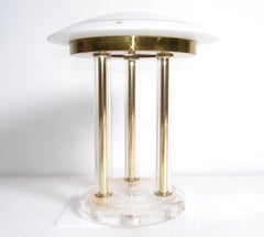 Peill & Putzler Brass, Lucite and Blown Glass Table Lamp Space Age 1970s Germany
