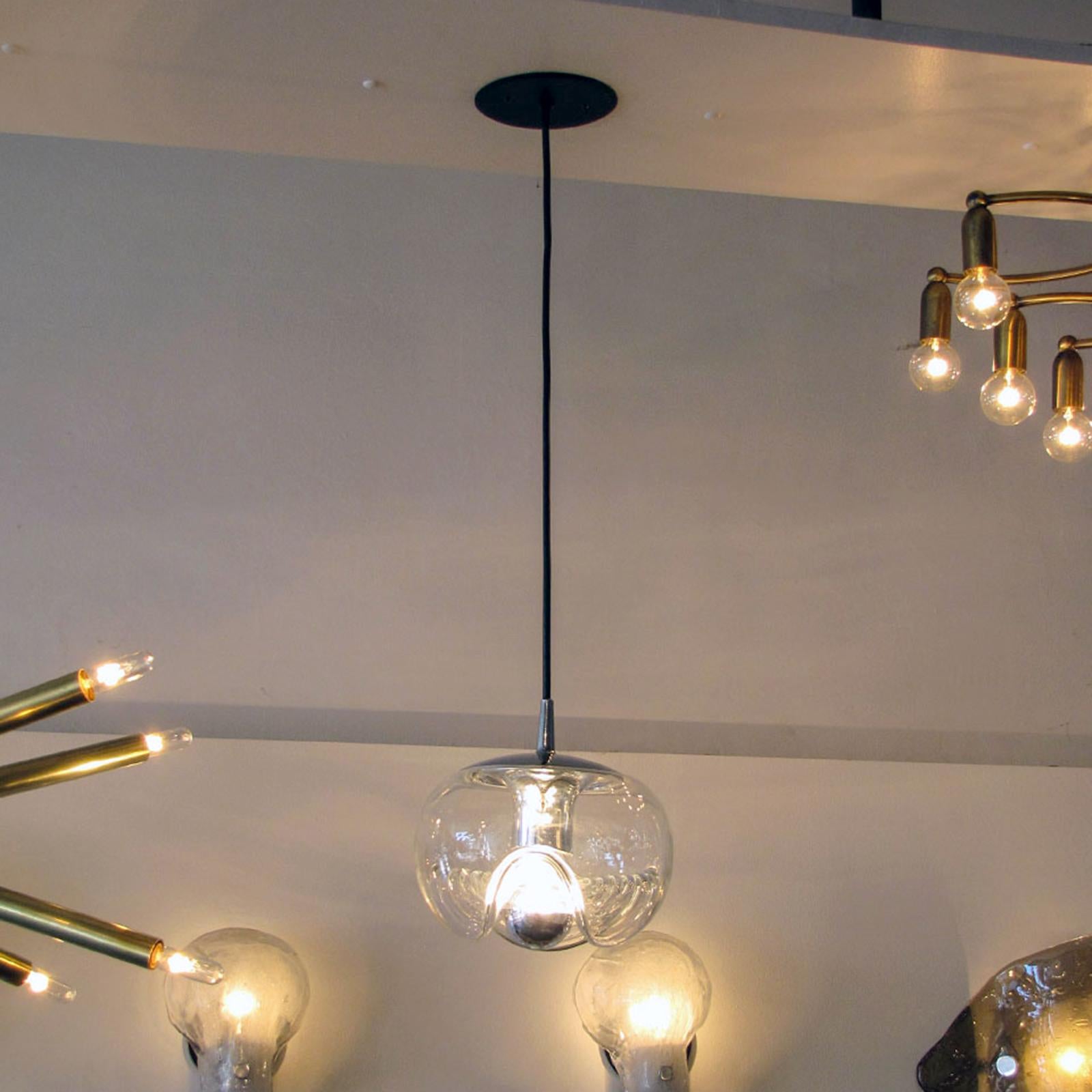 Peill & Putzler Suspensions en verre clair, 1970 en vente 3