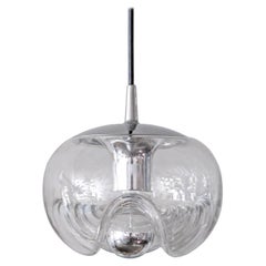 Peill & Putzler Clear Glass Hanging Lights, 1970