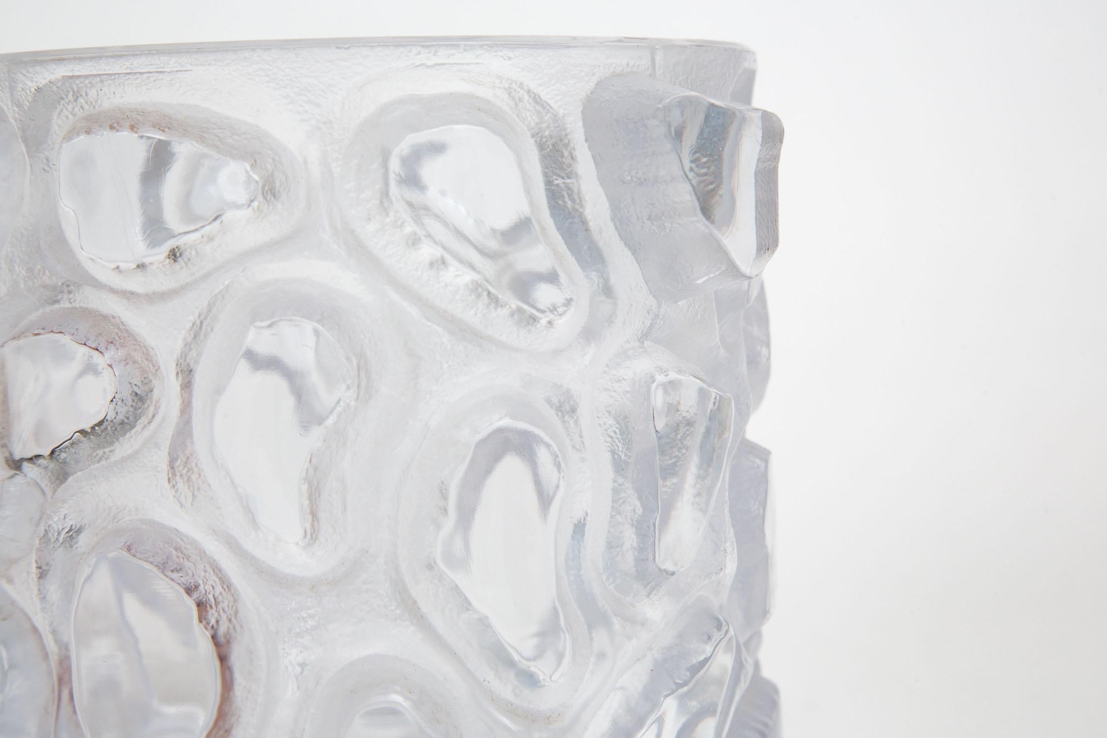 Peill & Putzler Vintage-Eiskübel oder Gefäß aus eingeschnittenem Kreisglas, Vintage (Ende des 20. Jahrhunderts) im Angebot
