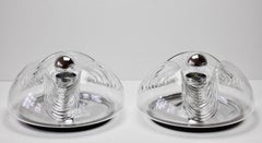 Peill & Putzler Extra Large Pair of 1970s Vintage Biomorphic Wall Sconce Lights