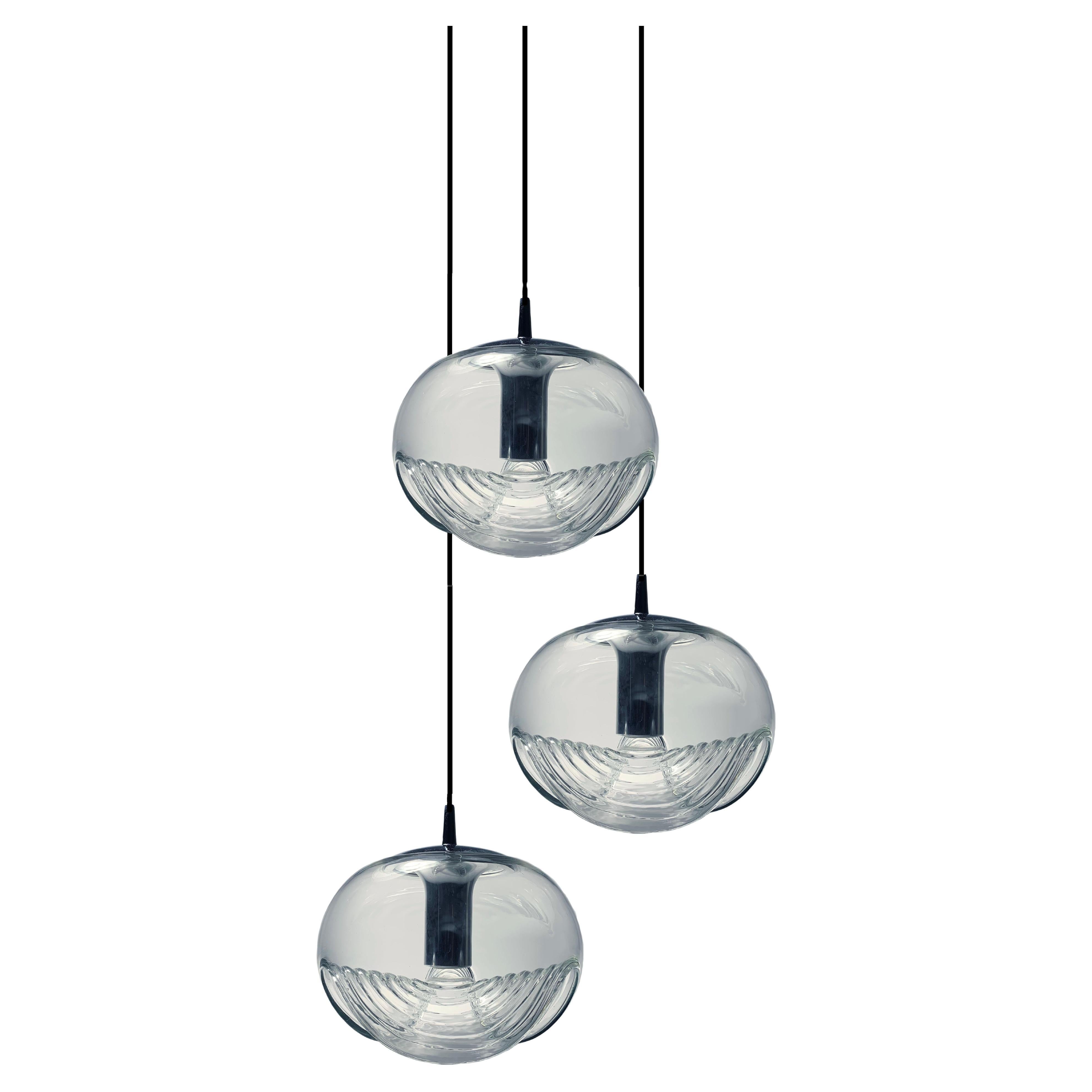 Peill & Putzler Futura "THREE" lampe à suspension WAVES pour Koch & Lowy