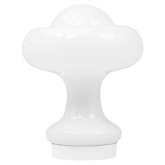Peill & Putzler Glass Mushroom Table Lamp, Clear Glass, France, 1920s