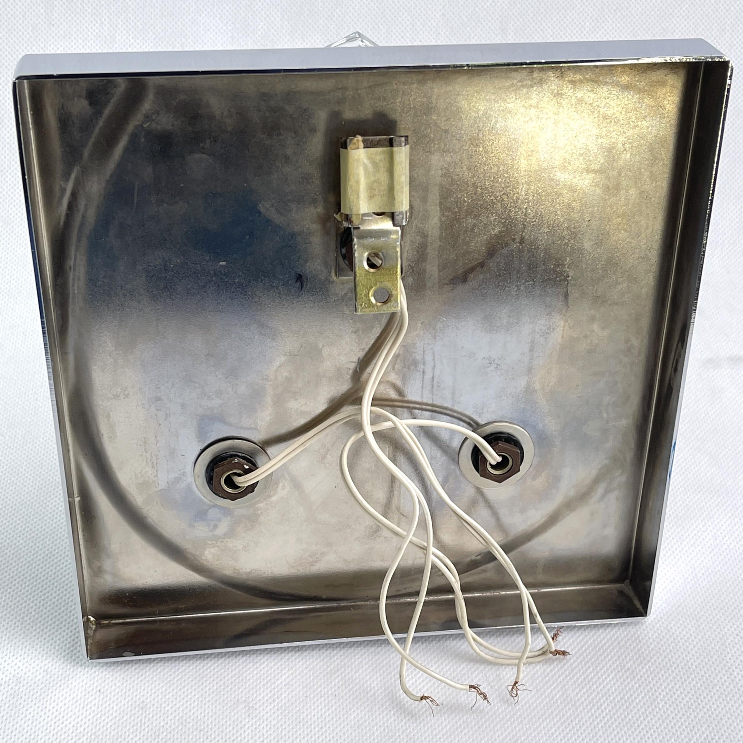 Peill & Putzler Lamp Lounge Wall Lamp Ice Cube Chrome 1970s In Good Condition For Sale In Saarburg, RP