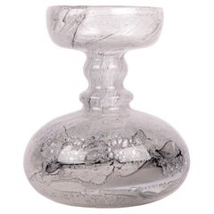 Peill & Putzler Mid-Century Schleiergraphit Art Glass Hyacinth Vase 
