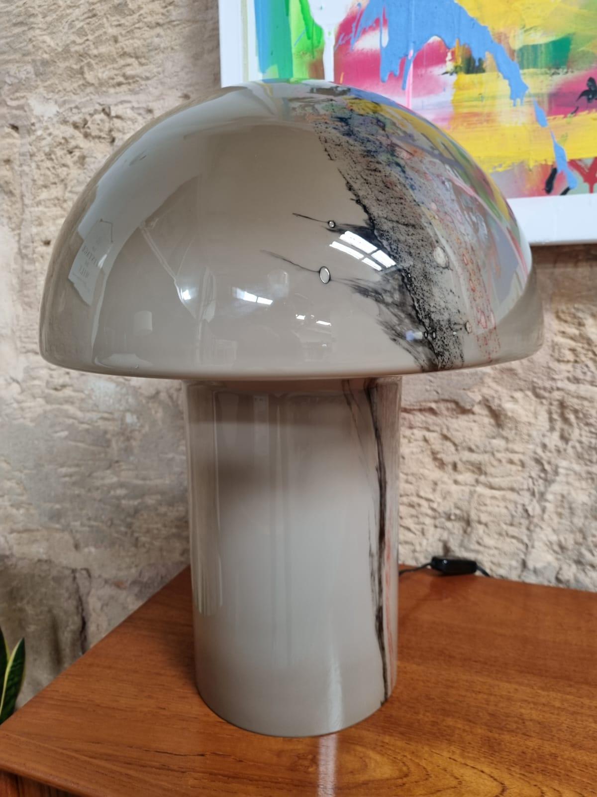 Blown Glass Peill & Putzler Mushroom Table Lamps, Germany, 1960s For Sale