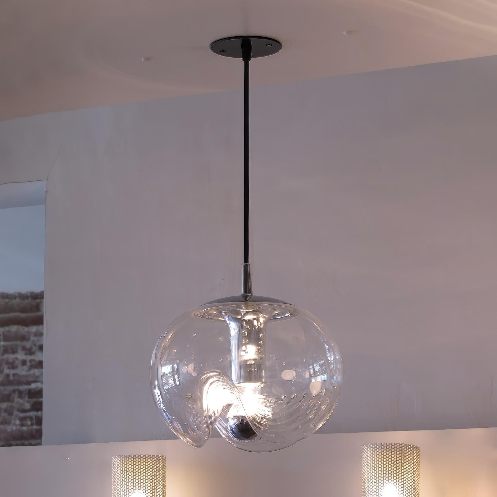 Vetro Lampada a sospensione Peill & Putzler, 1970 in vendita