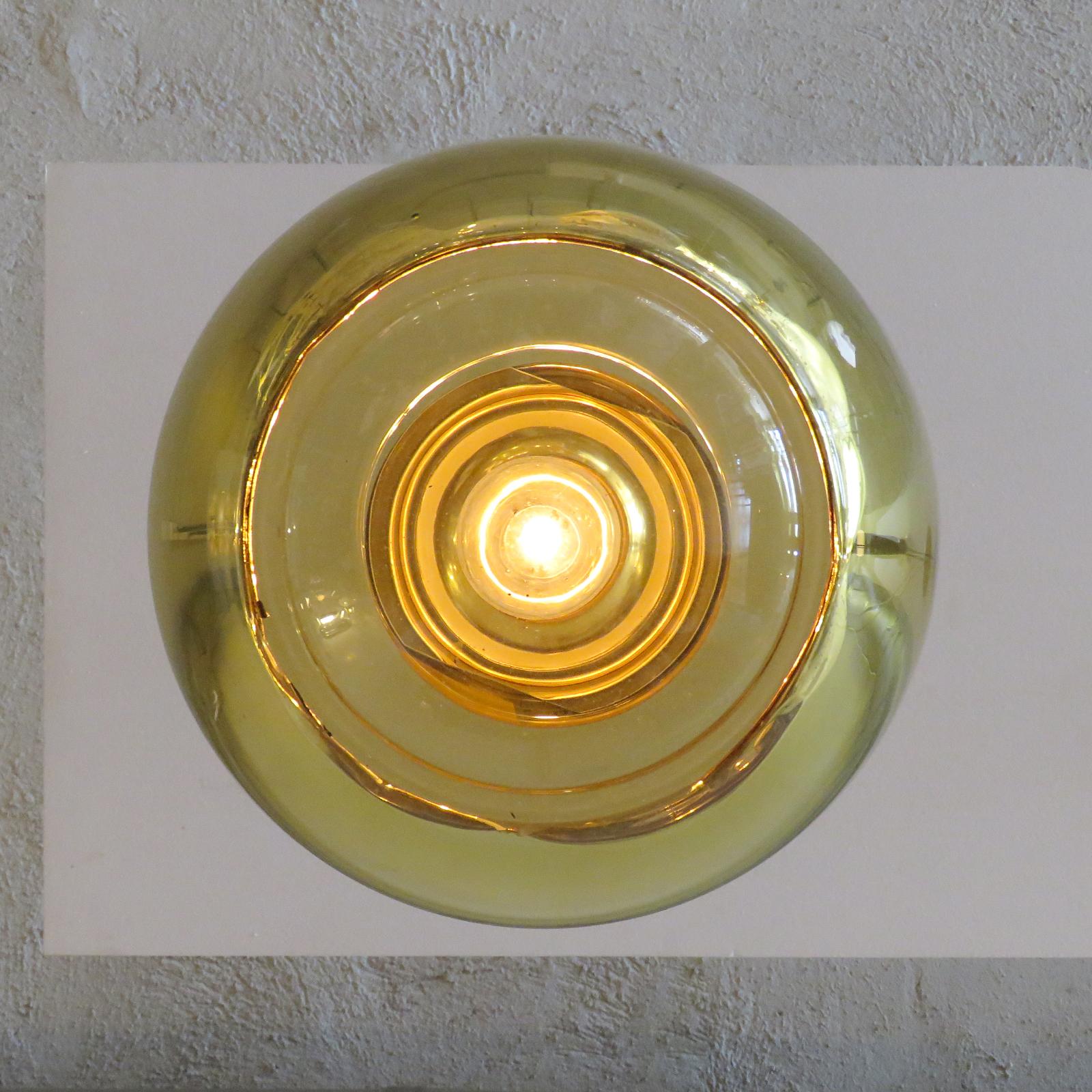 Fine XX secolo Peill & Putzler Smoked Glass Hanging Lights, 1970 in vendita