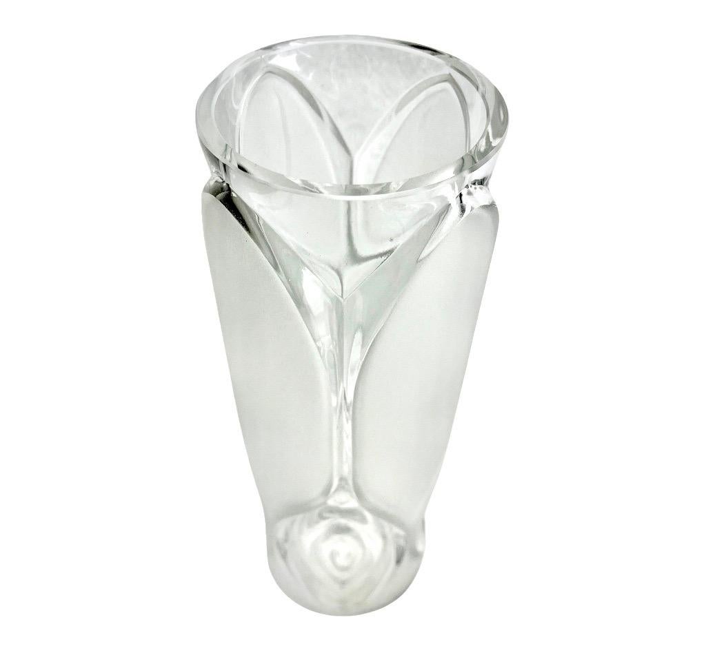 Peill & Putzler, Vintage-Set von Vasen aus klarem und mattiertem Kunstglas, signiert im Angebot 2
