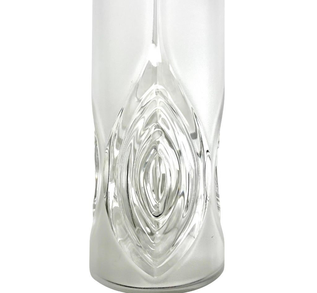 Peill & Putzler, Vintage-Set von Vasen aus klarem und mattiertem Kunstglas, signiert im Angebot 3