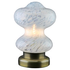 Retro Peill & Putzler White Clouds Glass Table Lamp, 1970s