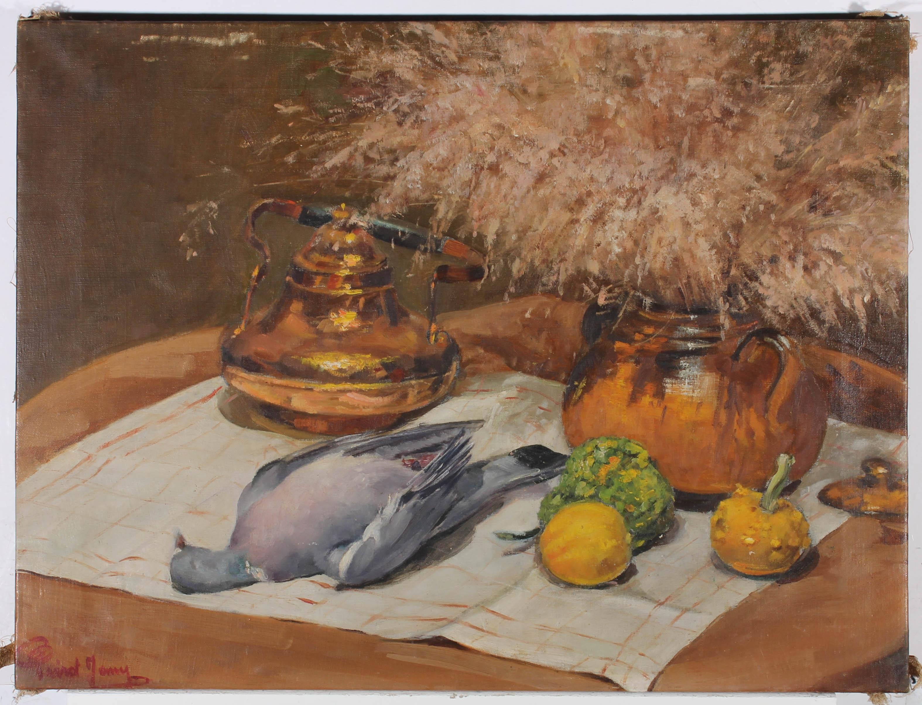 Peirot Jomy - French School Mid 20th Century Oil, The Kitchen Table 1