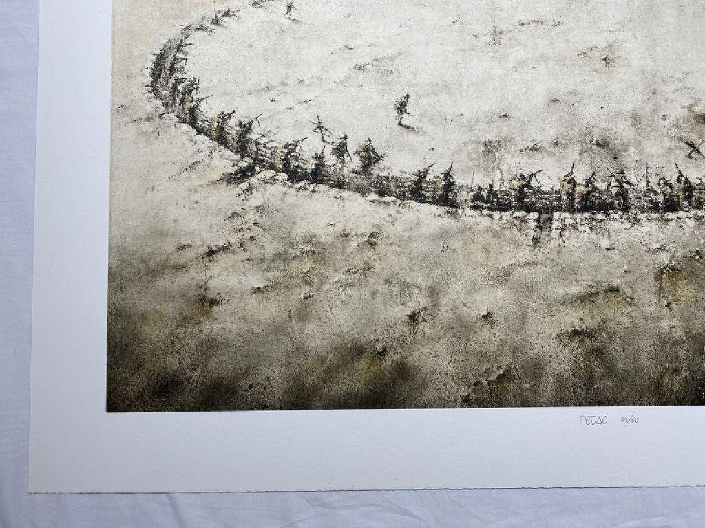 Pejac, So Far, So Close, 2022

So Far, So Close, 2022, by acclaimed urban-contemporary artist Pejac is a limited-edition fine art print (edition of 60) that masterfully blends technical precision with profound conceptual depth. Hand-pulled in