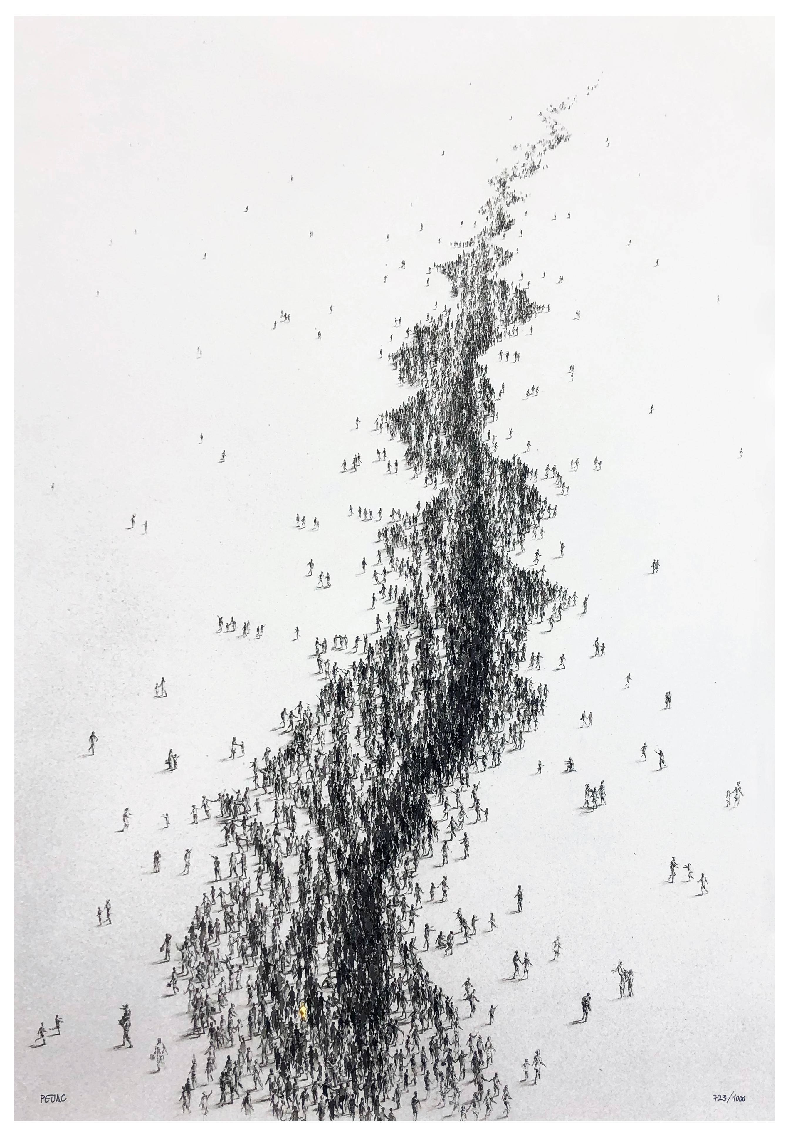 Esperanza (serigrafía única con pan de oro) - Print de Pejac (Silvestre Santiago)