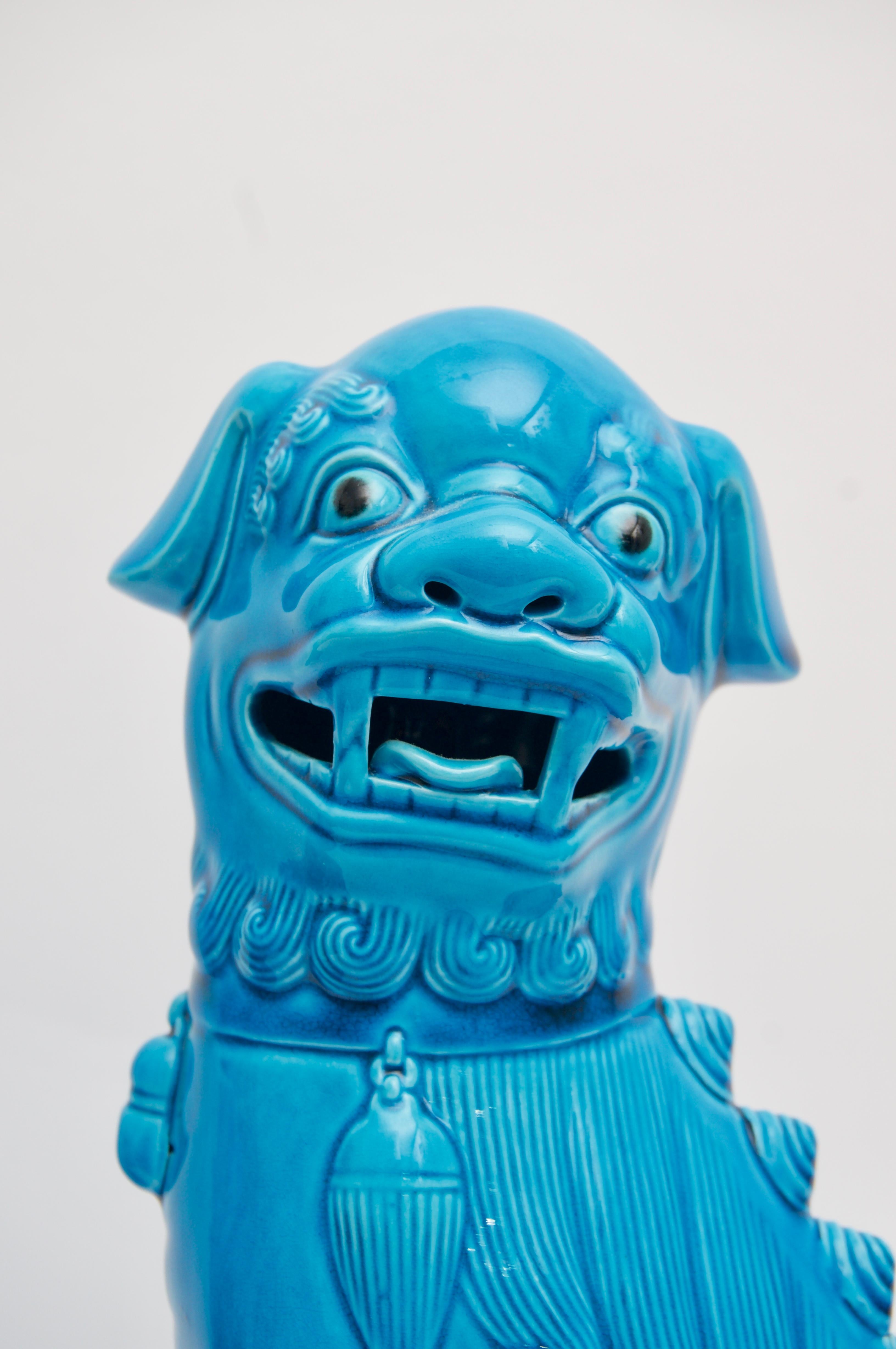 Porcelain Peking Blue Foo Dogs