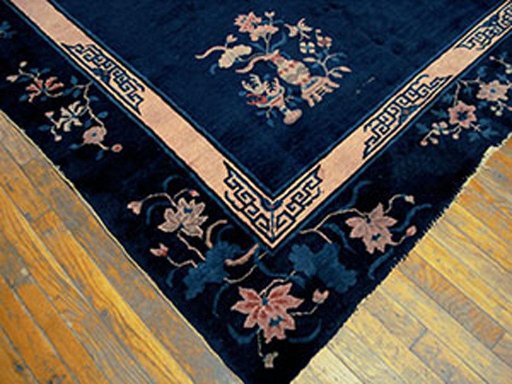 Hand-Knotted Peking Chinese Carpet 8' 3''x9' 7''  For Sale