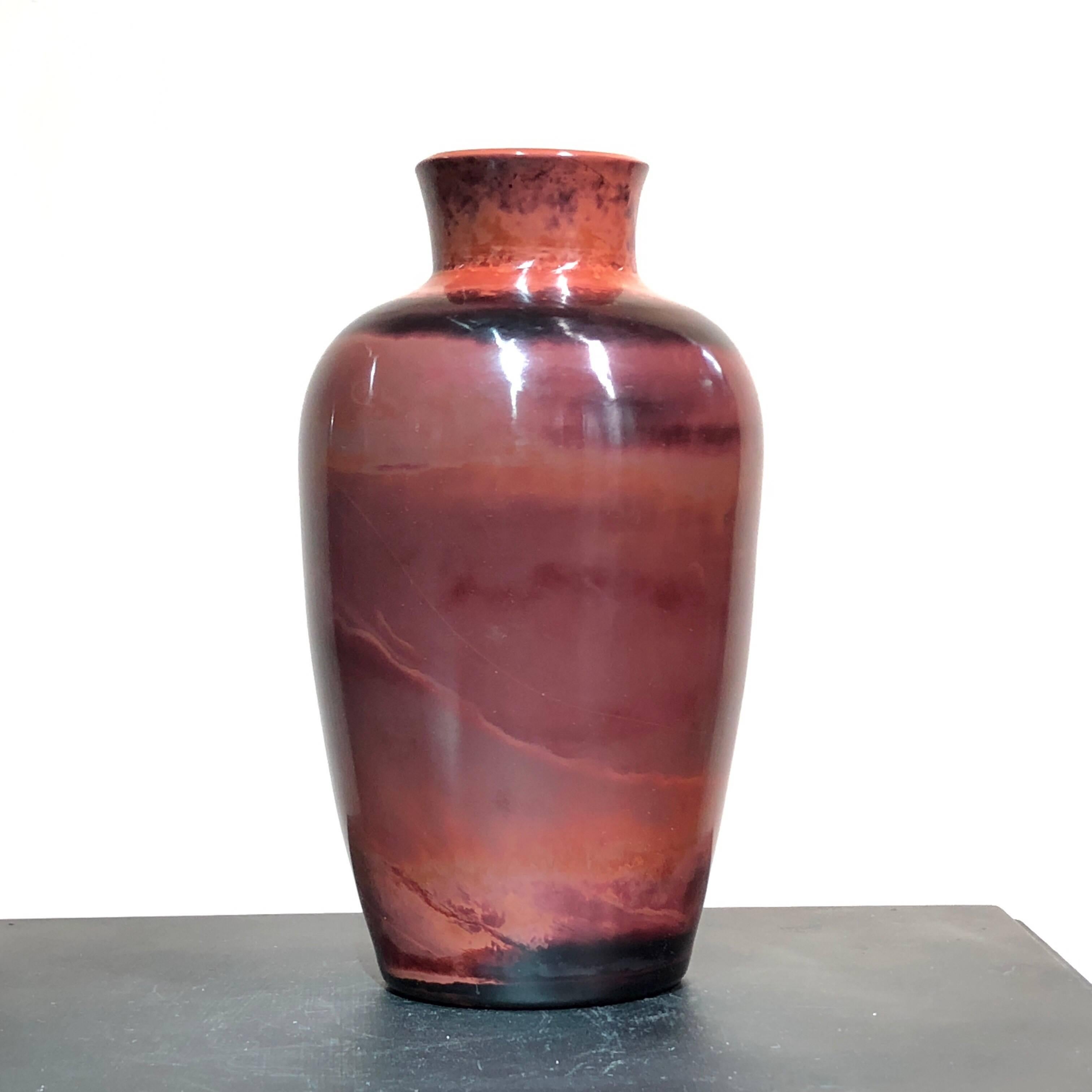 Peking Chinese Glass Vase, serpentine stone banded, circa 1900 In Excellent Condition In Geelong, Victoria