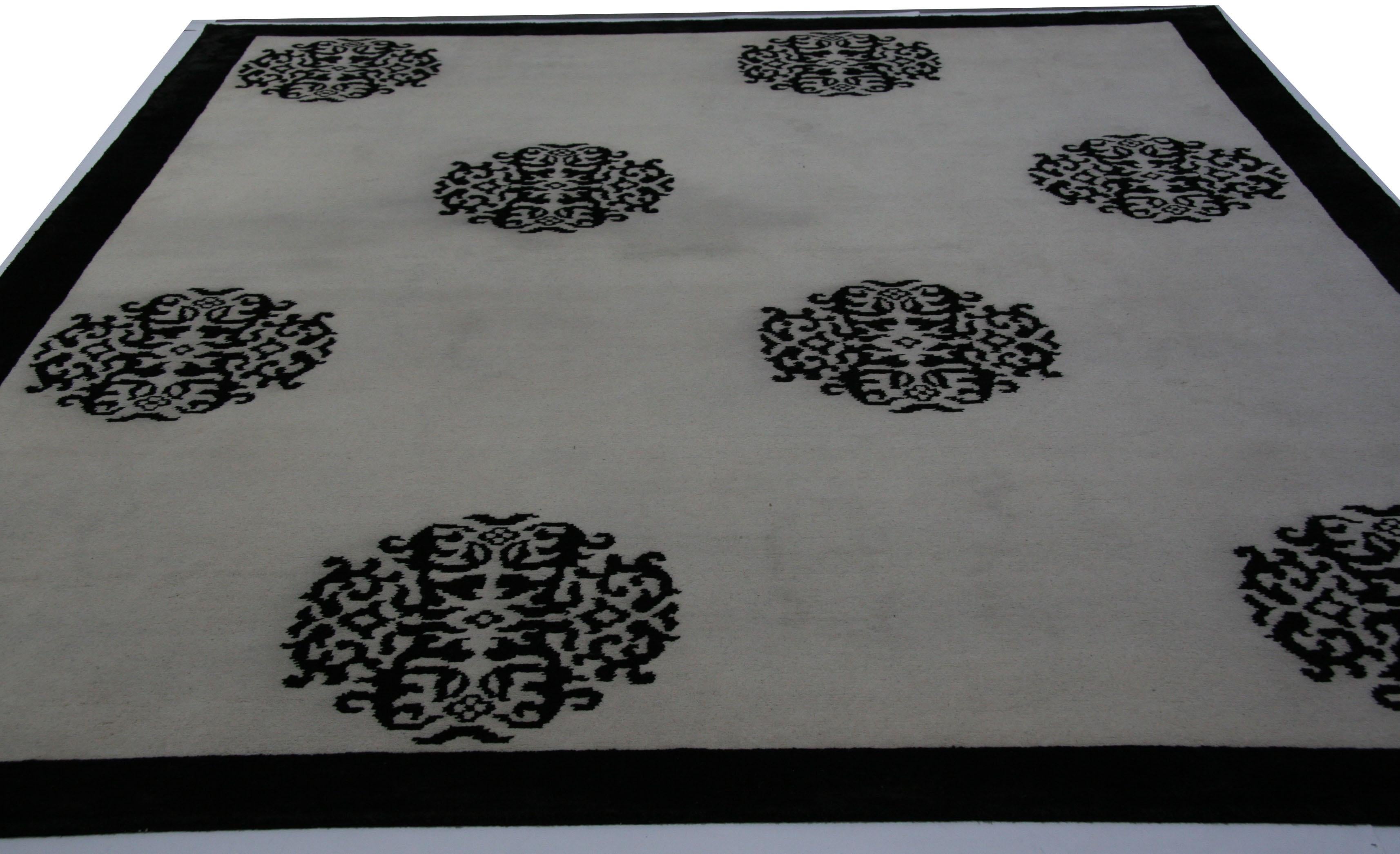 Peking Design Teppich aus Wolle und Seide (Indisch) im Angebot
