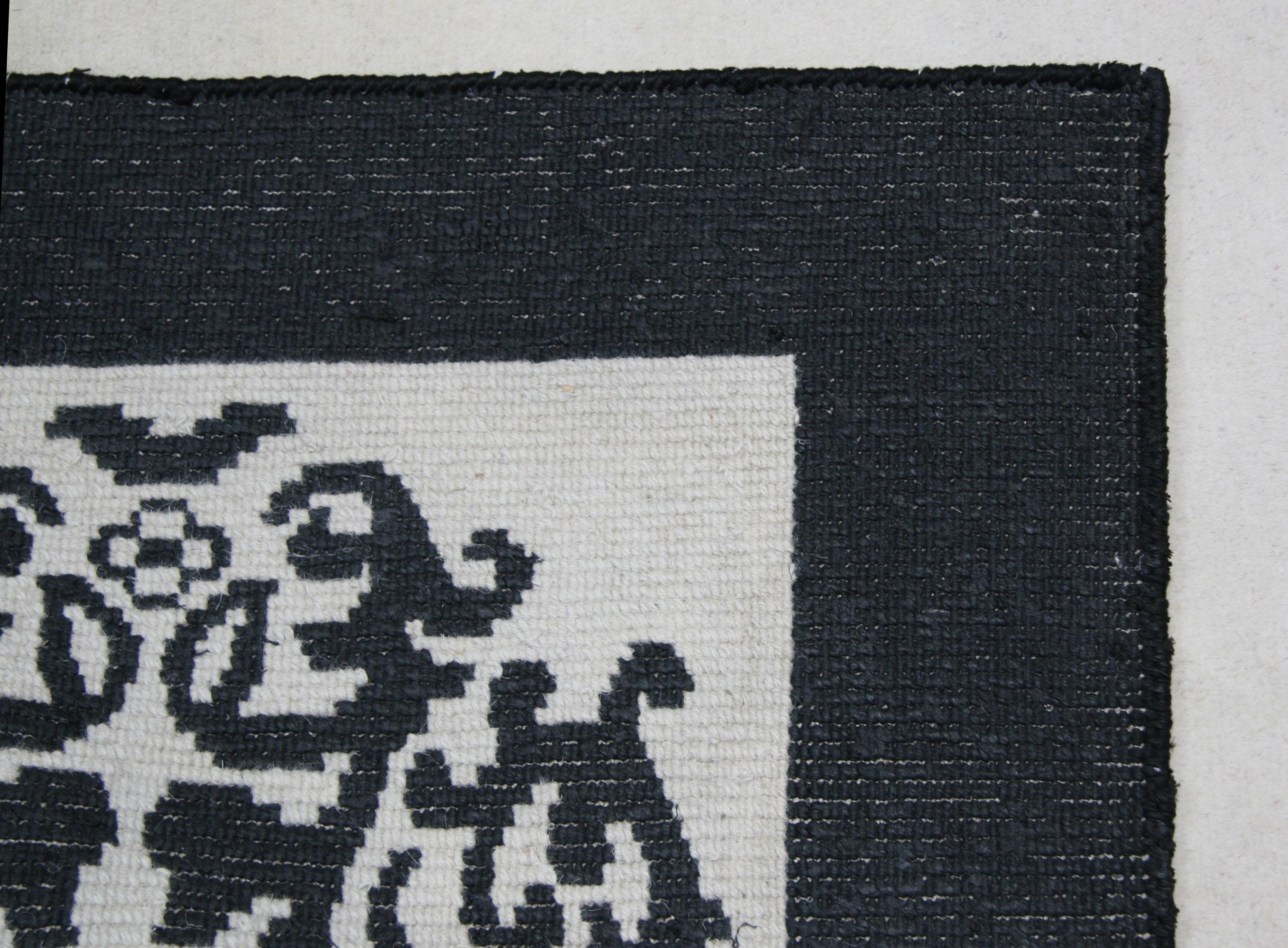 Peking Design Teppich aus Wolle und Seide im Zustand „Neu“ im Angebot in West Hollywood, CA