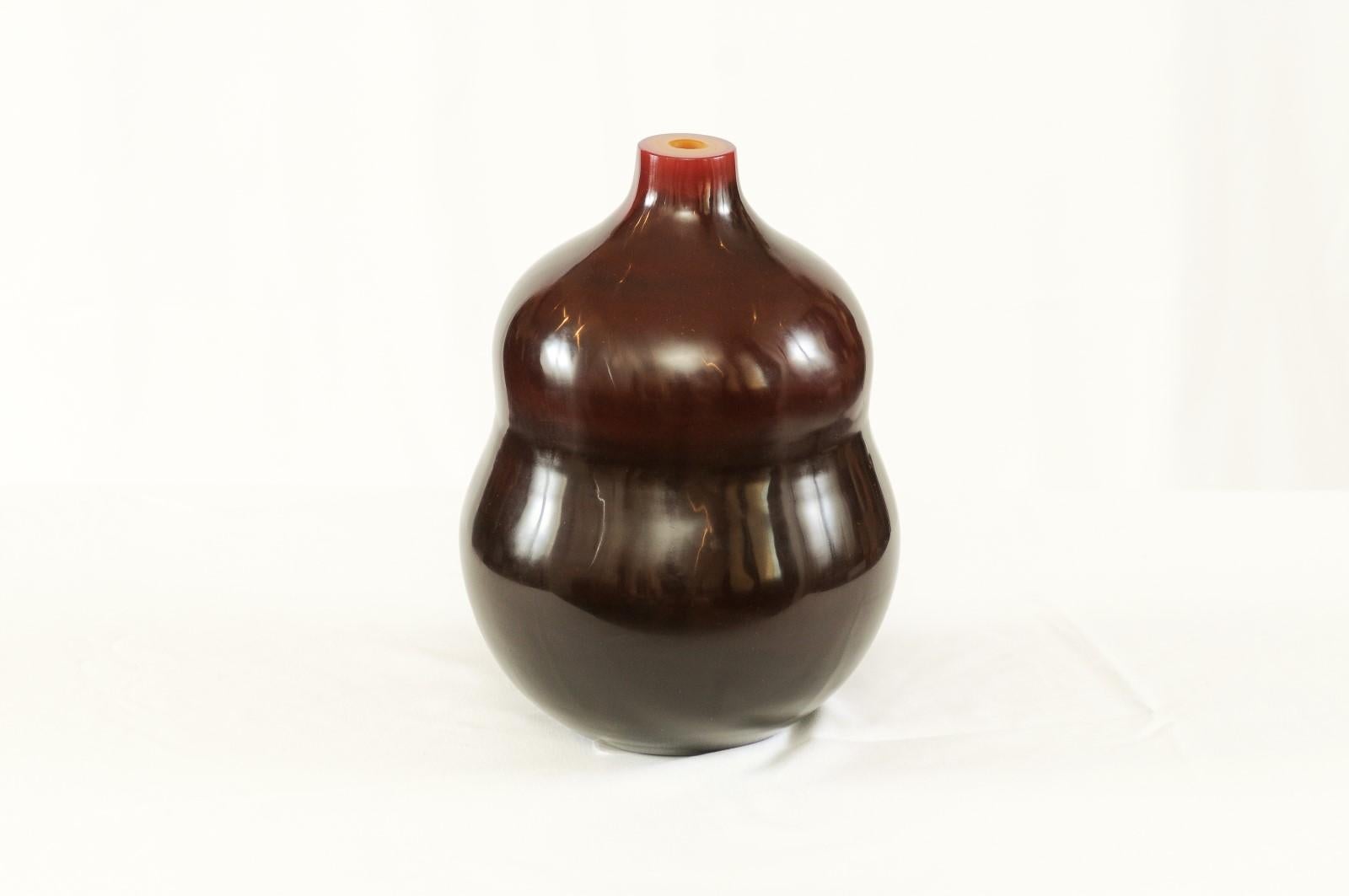 Blown Glass Peking Glass Vase - Robert Kuo for McGuire