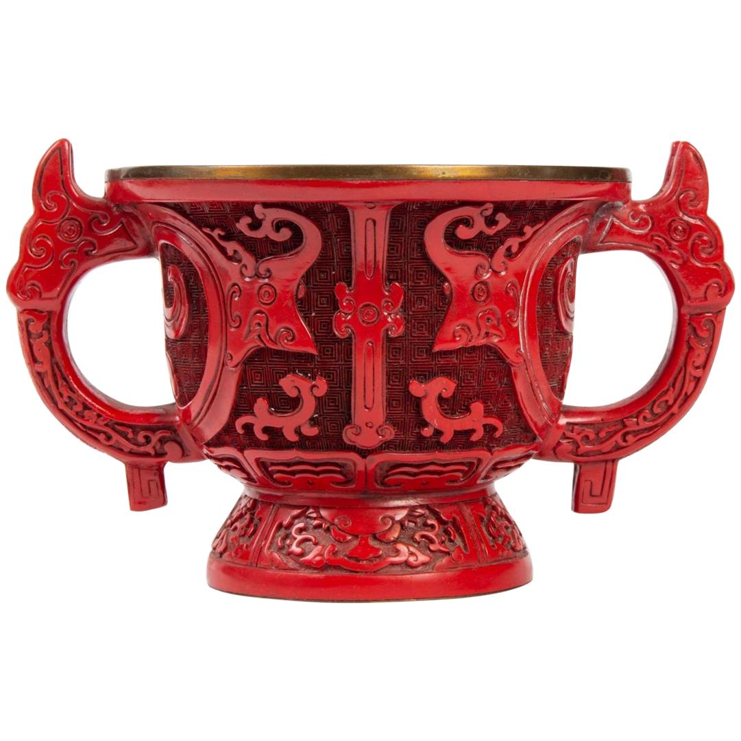 Peking Lacquer Cup, China, 1904