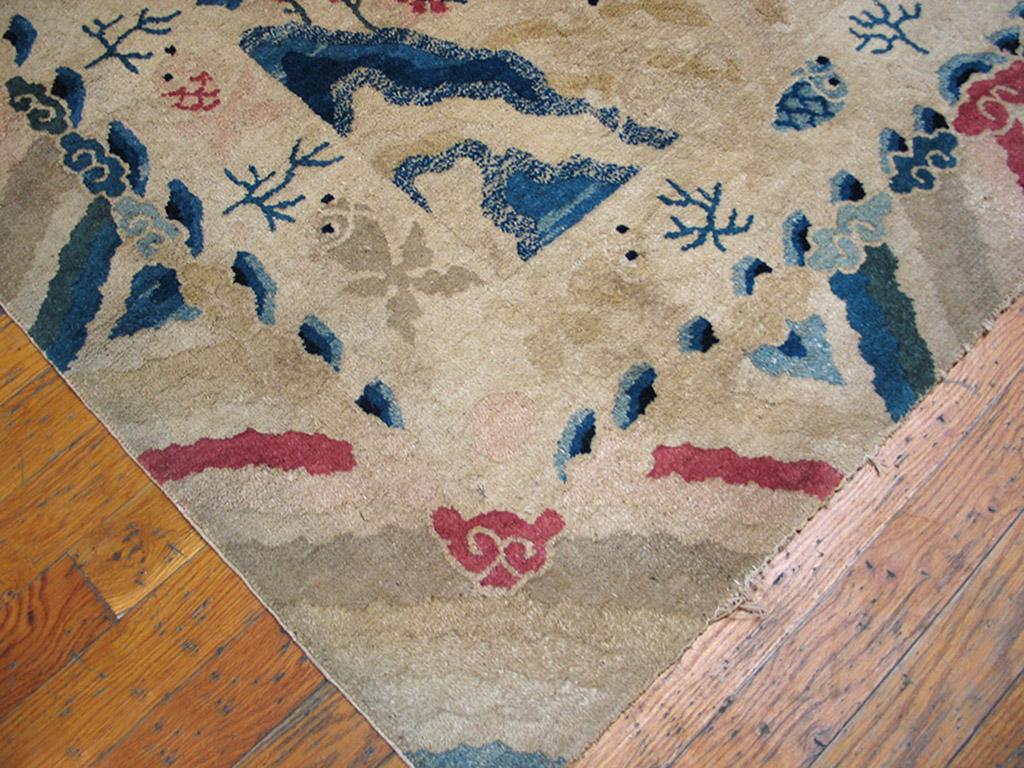 Hand-Knotted Early 20th Century Chinese Peking Dragon Carpet ( 4'2