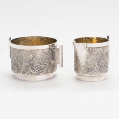 Pekka Turtiainen Silver Samodorok a Sugar Bowl 1 Cream Jug Sweden 1970 Stamped