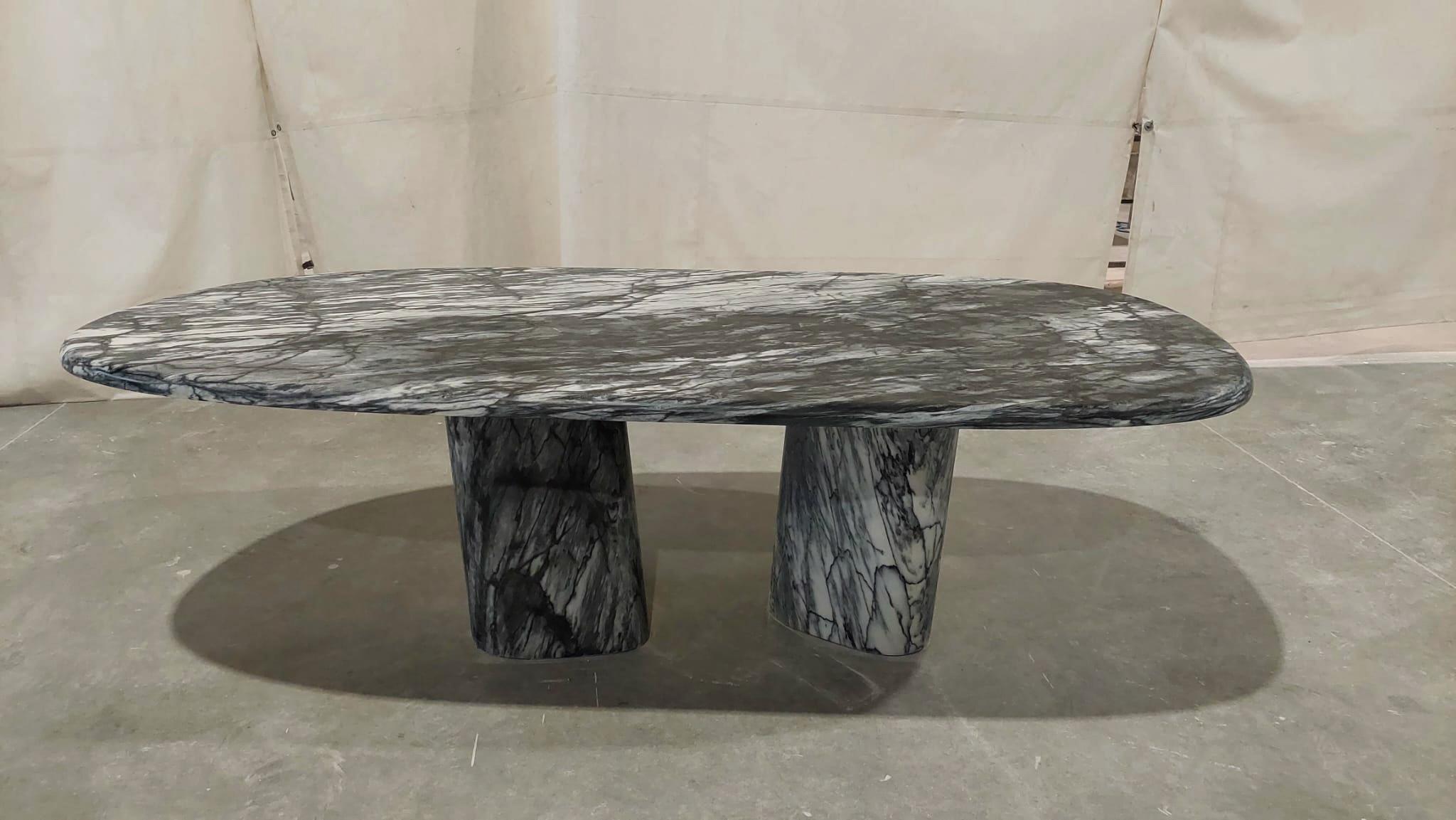 Pele de Tigre Dining Table el by Phillip Jividen
Dimensions: W 277 x D 112 x H 79 cm
Materials: Pele de Tigre Marble


Phillip’s works are about creating timeless pieces that feel familiar yet unexpected using intuitive forms that are a balance