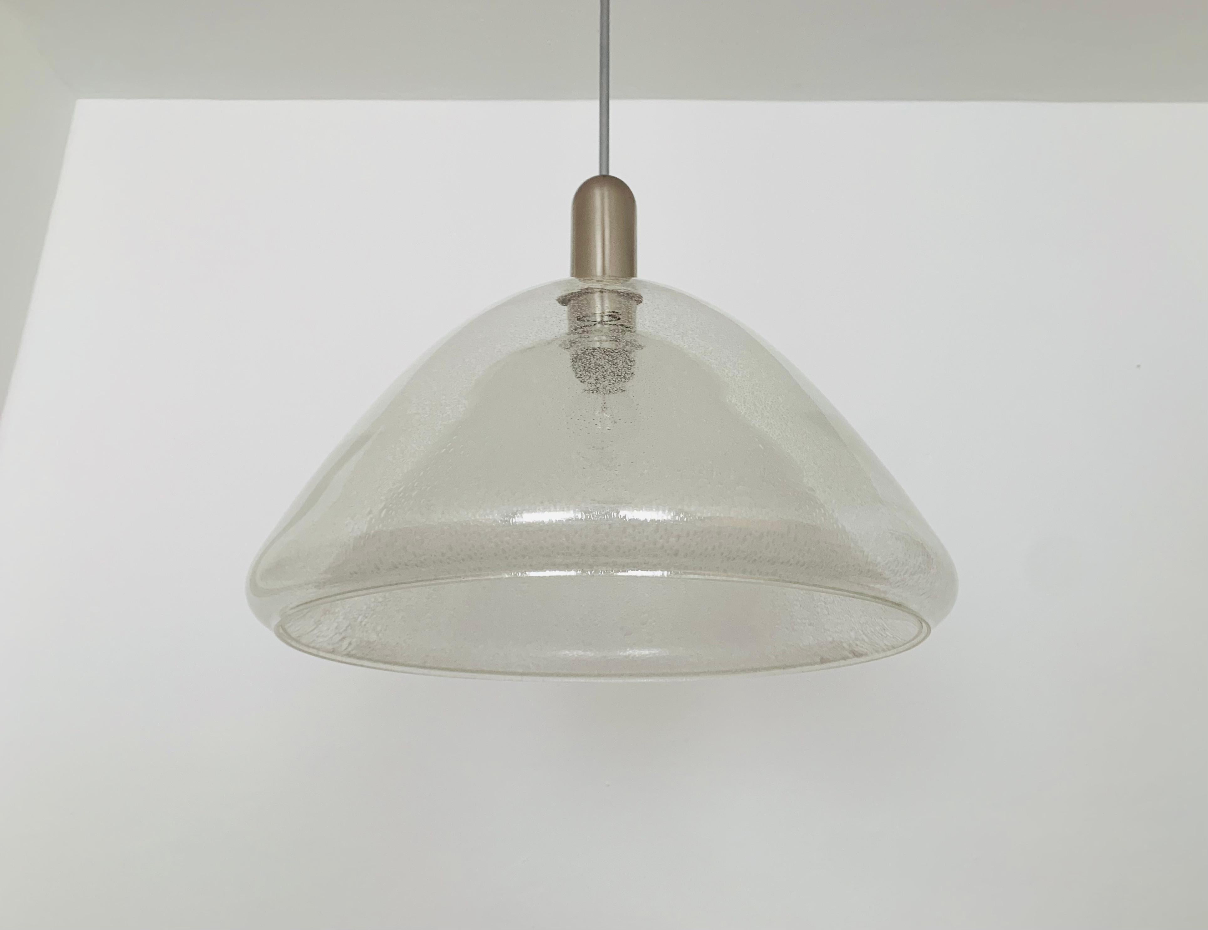 Mid-Century moderno Lampada a sospensione in vetro Peleguso di Carlo Nason per Mazzega in vendita