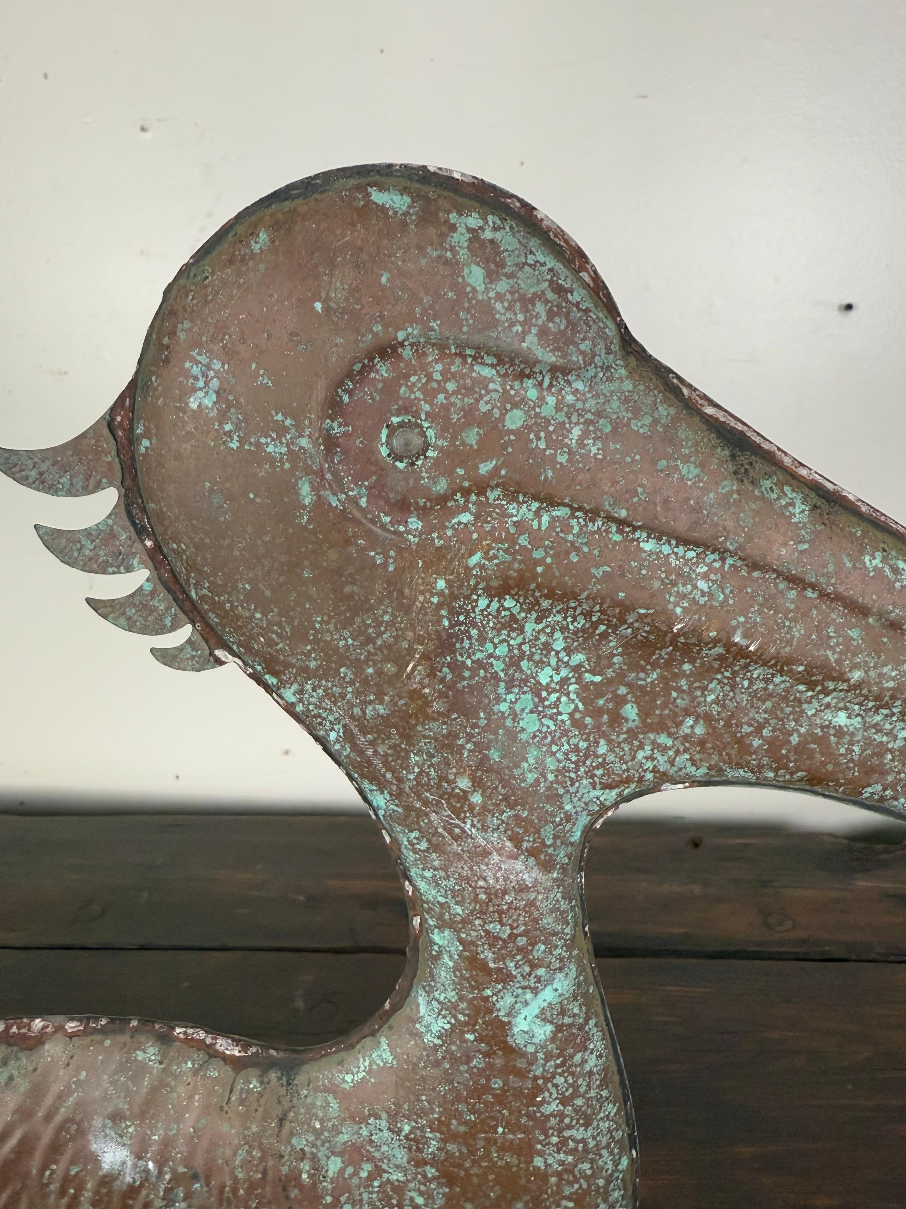 Rame Pelican, banderuola in rame montata su una base in vendita