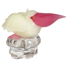 Pelican - shaped glass sculpture, Pino Signoretto, Murano, circa 1973