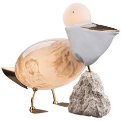 Pelican - Unique Floor Lamp Sculpture, Ludovic Clément d’Armont