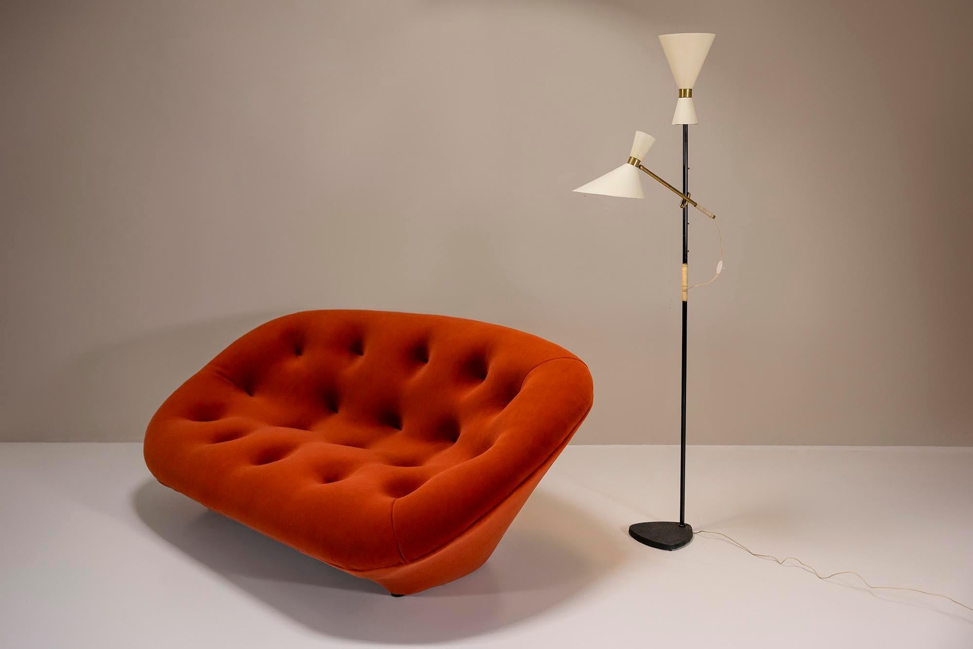 'Pelikan' Floor lamp in Brass and Lacquered Steel by J.T. Kalmar, Austria 1950s For Sale 8