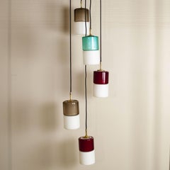 Pelill & Putzler pendant 5 colored elements form the 60’s.