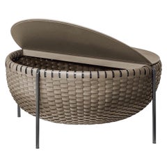 Pelle Grey Cestlavie Leather Coffee Table, Gam Fratesi for Poltrona Frau, Italy